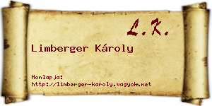Limberger Károly névjegykártya